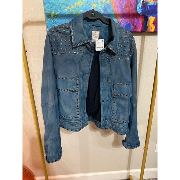 NWT We The Free Suzy Studded Suede Jacket Small - Picture 3 of 11